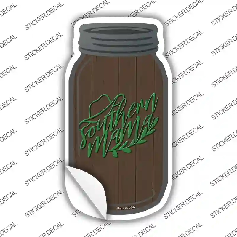 MJ-688s-S Southern Mama Novelty Mason Jar Sticker Decal, Small