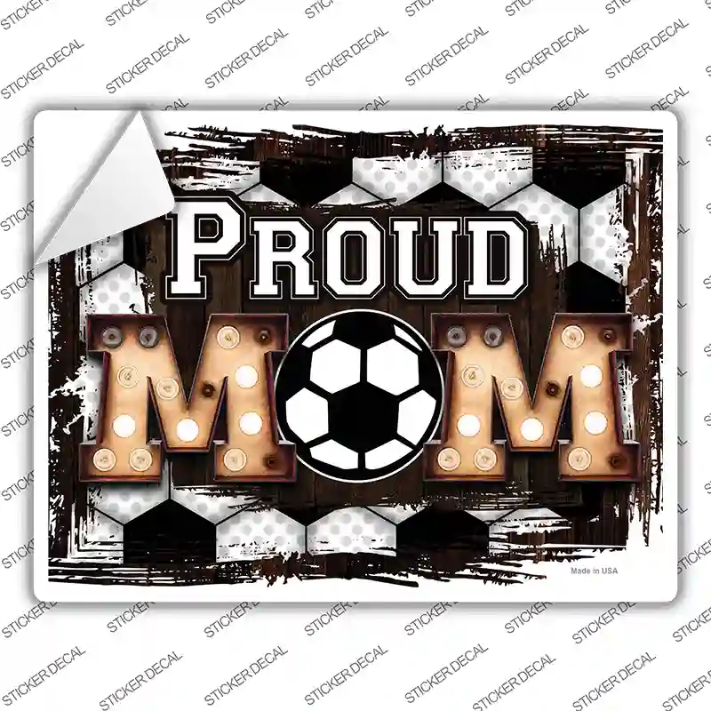 P-3966s-S Proud Soccer Mom Novelty Rectangle Sticker Decal, Small