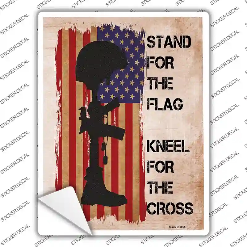 P-3981s-XL Stand for the Flag Novelty Rectangle Sticker Decal, Extra Large