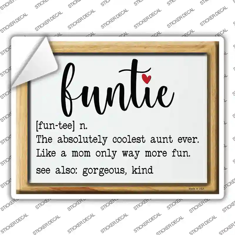 P-3990s-S Funtie Definition Novelty Rectangle Sticker Decal, Small