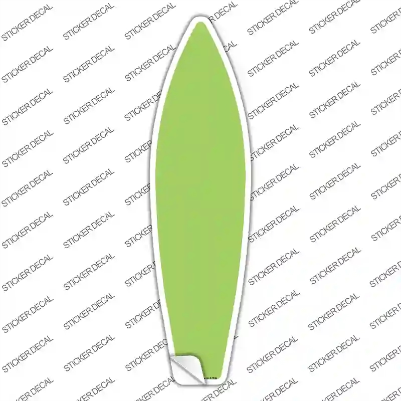 SB-012s-S Lime Green Solid Novelty Surfboard Sticker Decal, Small