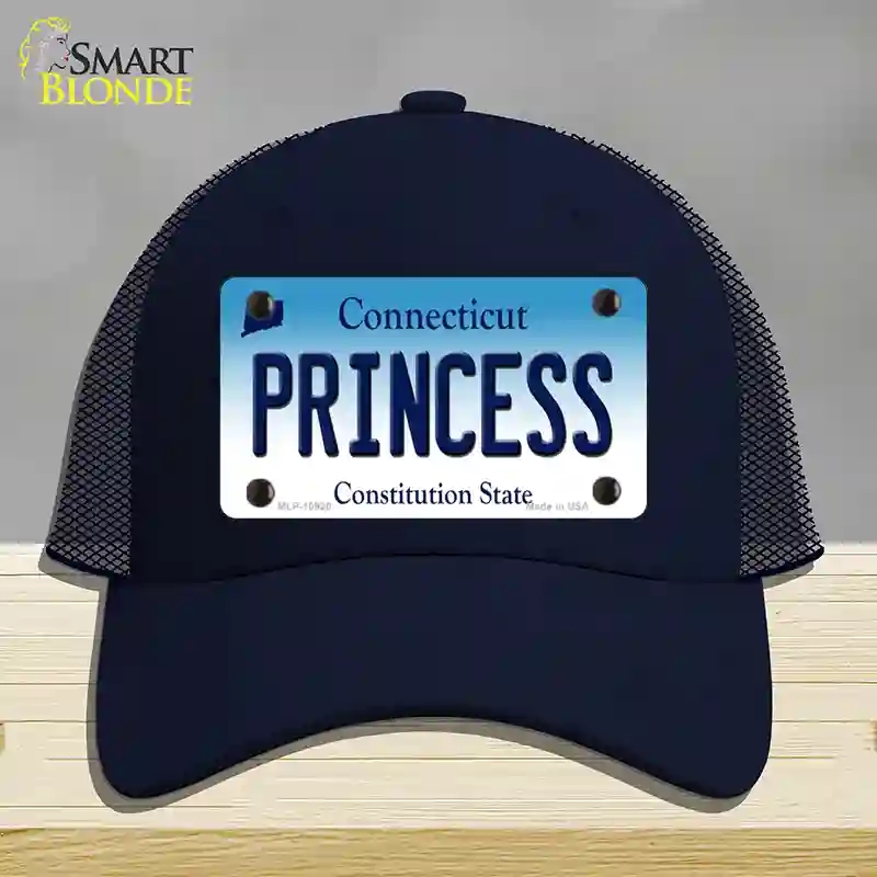 HAT16-MLP-10920 Princess Connecticut Novelty License Plate Hat, Mesh - Navy