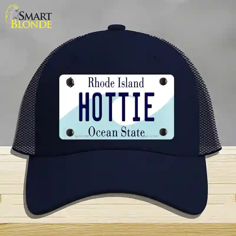 HAT16-MLP-11198 Hottie Rhode Island State Novelty License Plate Hat, Mesh - Navy