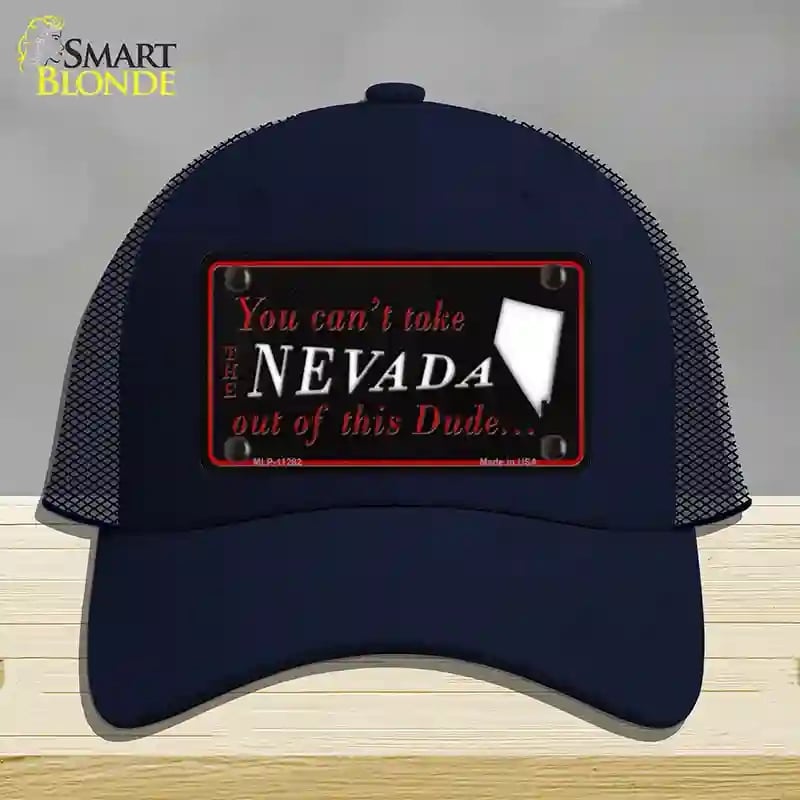 HAT16-MLP-11282 Nevada Dude Novelty License Plate Hat, Mesh - Navy