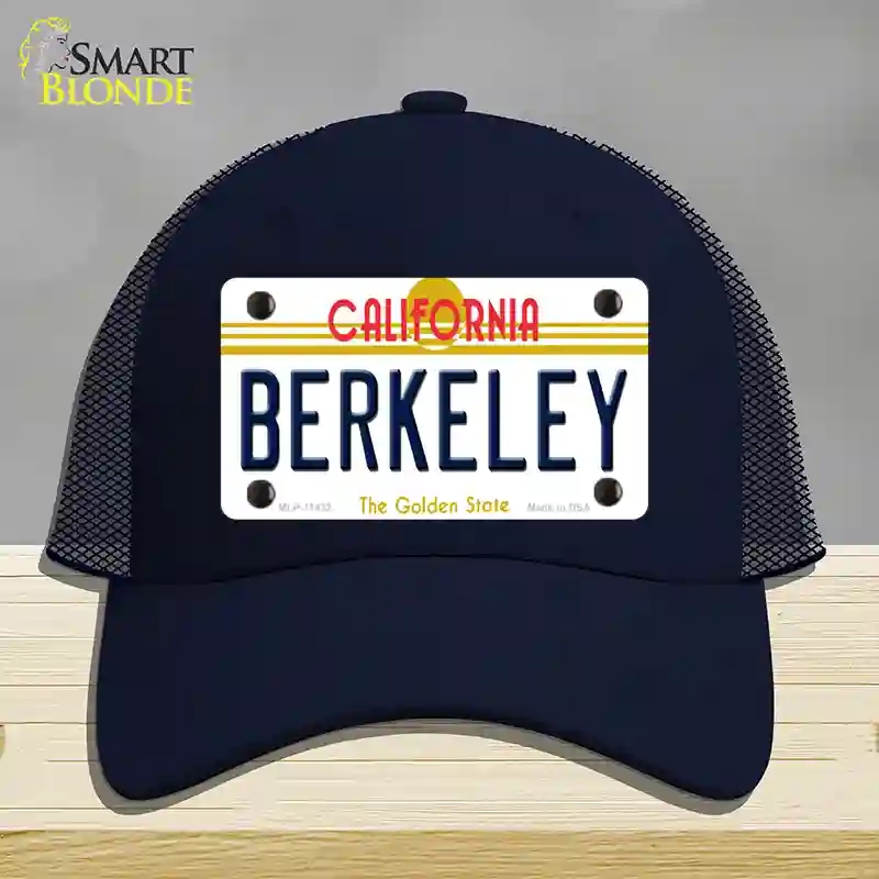 HAT16-MLP-11432 Berkeley California Novelty License Plate Hat, Mesh - Navy