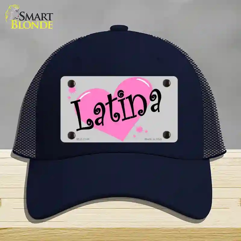 HAT16-MLP-1144 Latina Novelty License Plate Hat, Mesh - Navy