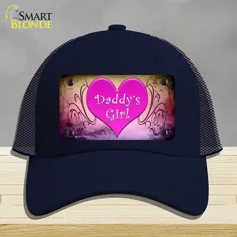 HAT16-MLP-11534 Daddys Girl Novelty License Plate Hat, Mesh - Navy