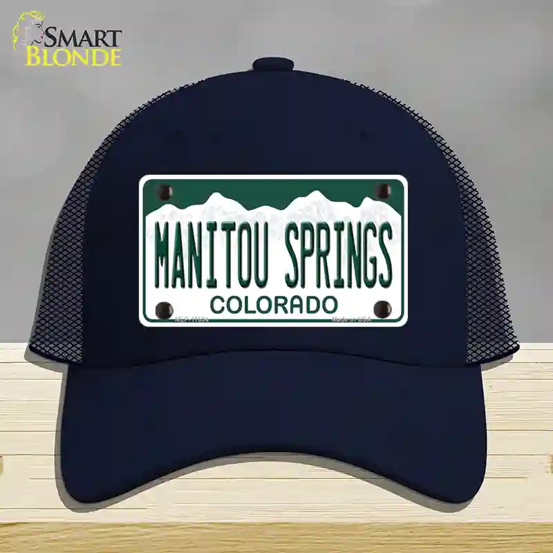 HAT16-MLP-11654 Manitou Springs Colorado Novelty License Plate Hat, Mesh - Navy