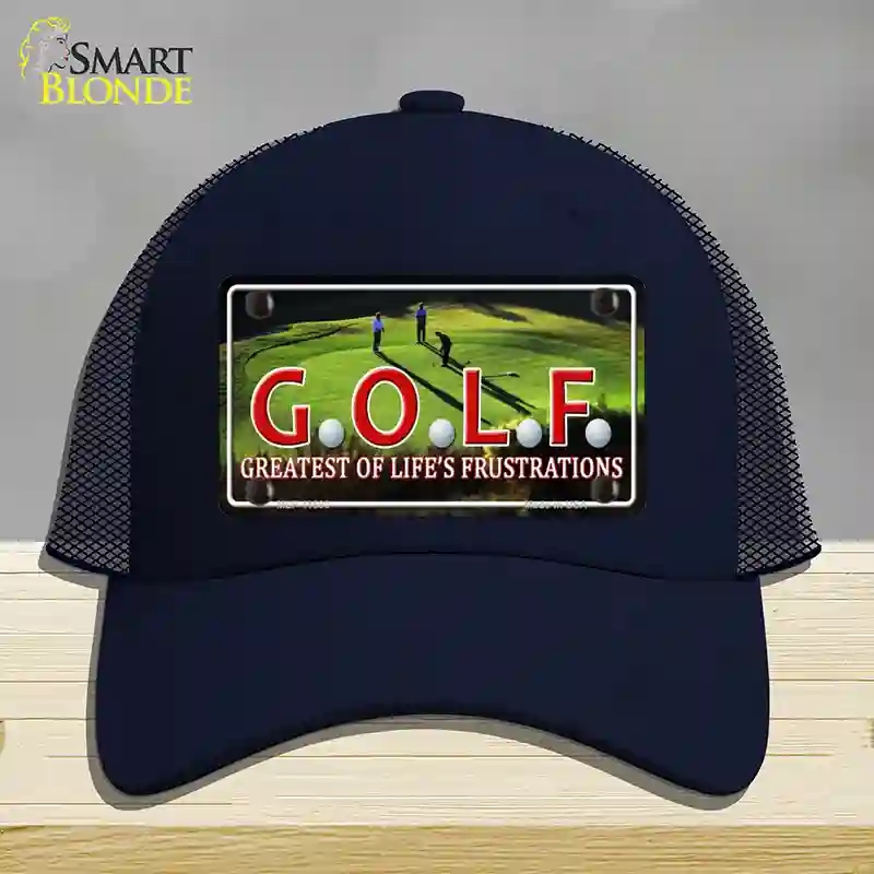 HAT16-MLP-11680 Golf Novelty License Plate Hat, Mesh - Navy