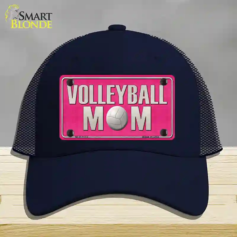 HAT16-MLP-1173 Volleyball Mom Novelty License Plate Hat, Mesh - Navy