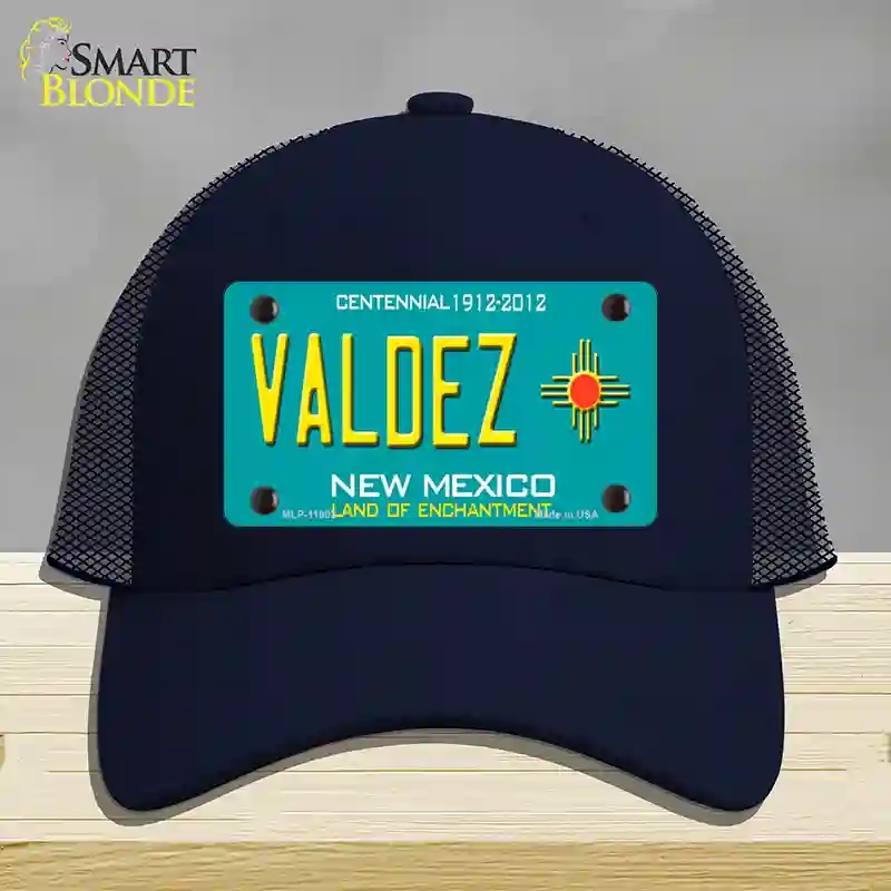 HAT16-MLP-11803 Valdez   Mexico Novelty License Plate Hat, Mesh - Navy
