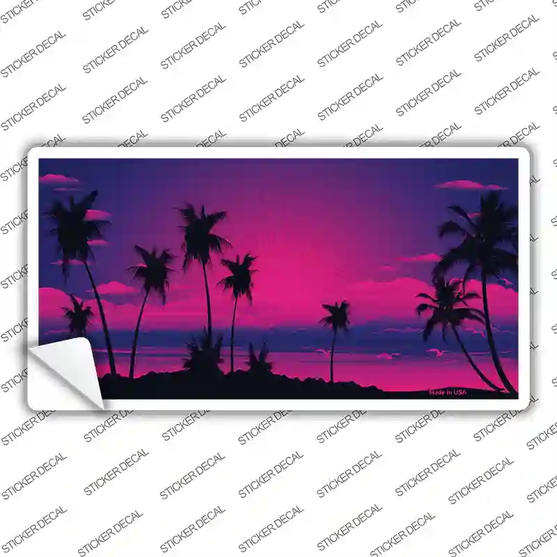 LP-7870s-S Sunset Pink Novelty Sticker Decal, Small