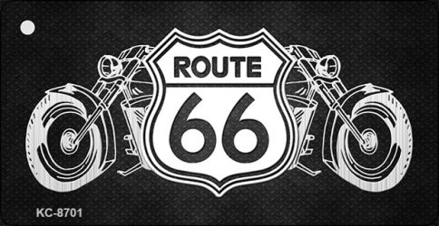 SMART BLONDE Route 66 Bikes Novelty Metal Key Chain KC-8701