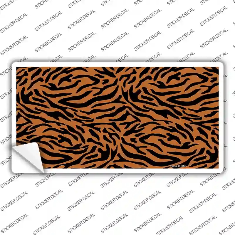 LP-7930s-XL Tiger Print Novelty Sticker Decal, Extra Large