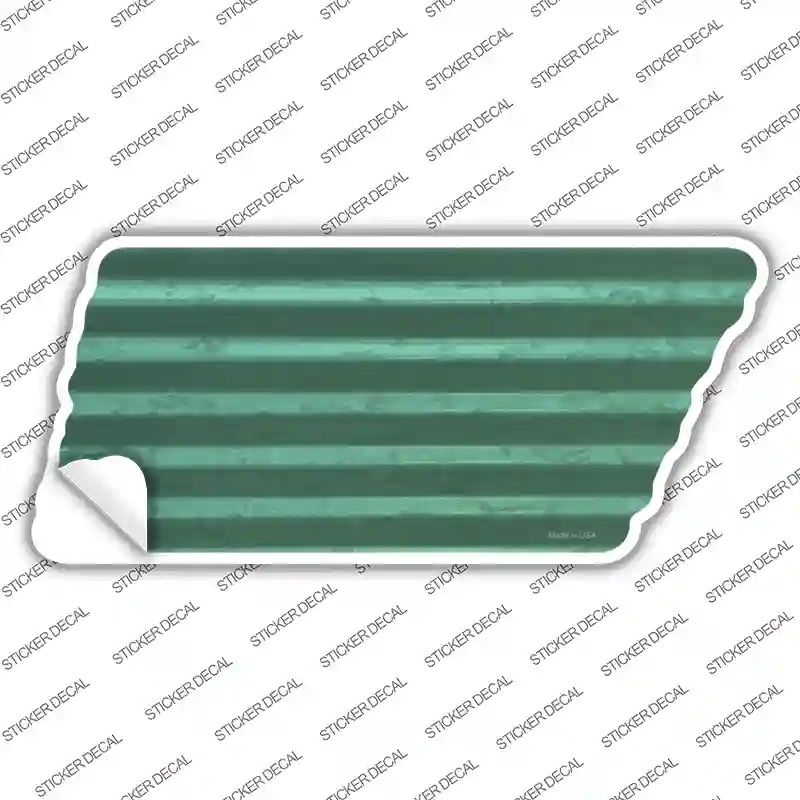 TN-216s-S Mint Solid Novelty Corrugated Tennessee Shape Sticker Decal, Small