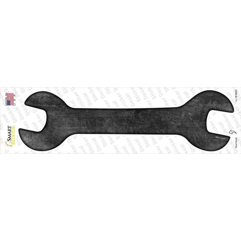 W-002s-M Black Oil Rubbed Novelty Wrench Sticker Decal, Medium
