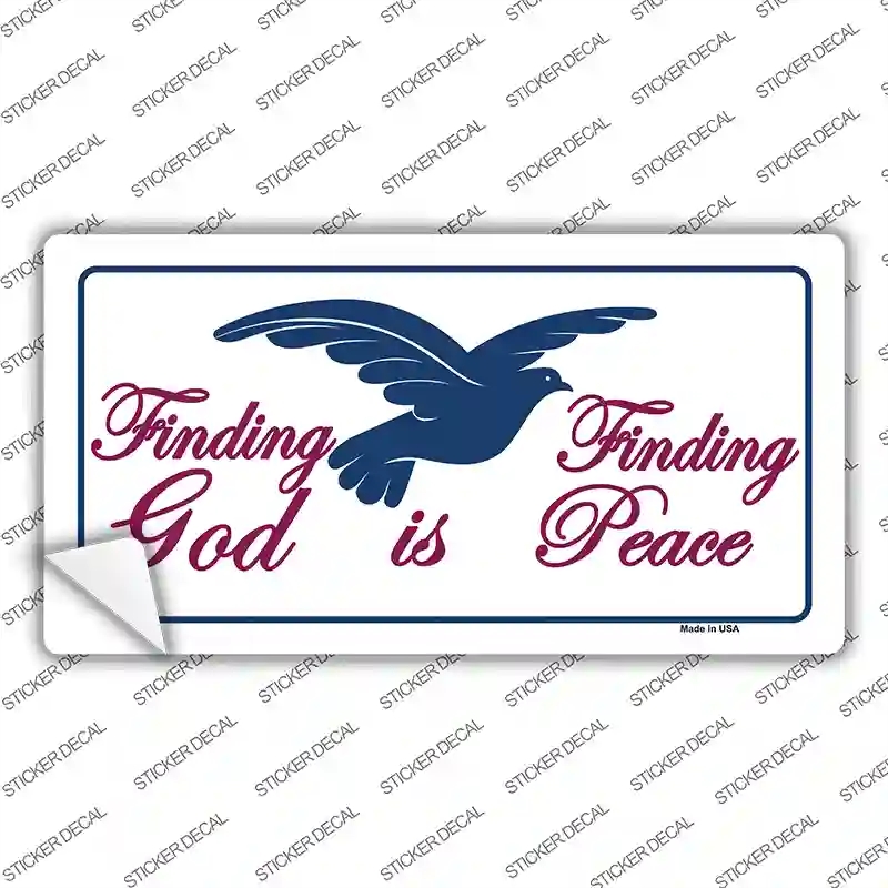LP-849s-S Finding God Finding Peace Novelty Sticker Decal, Small
