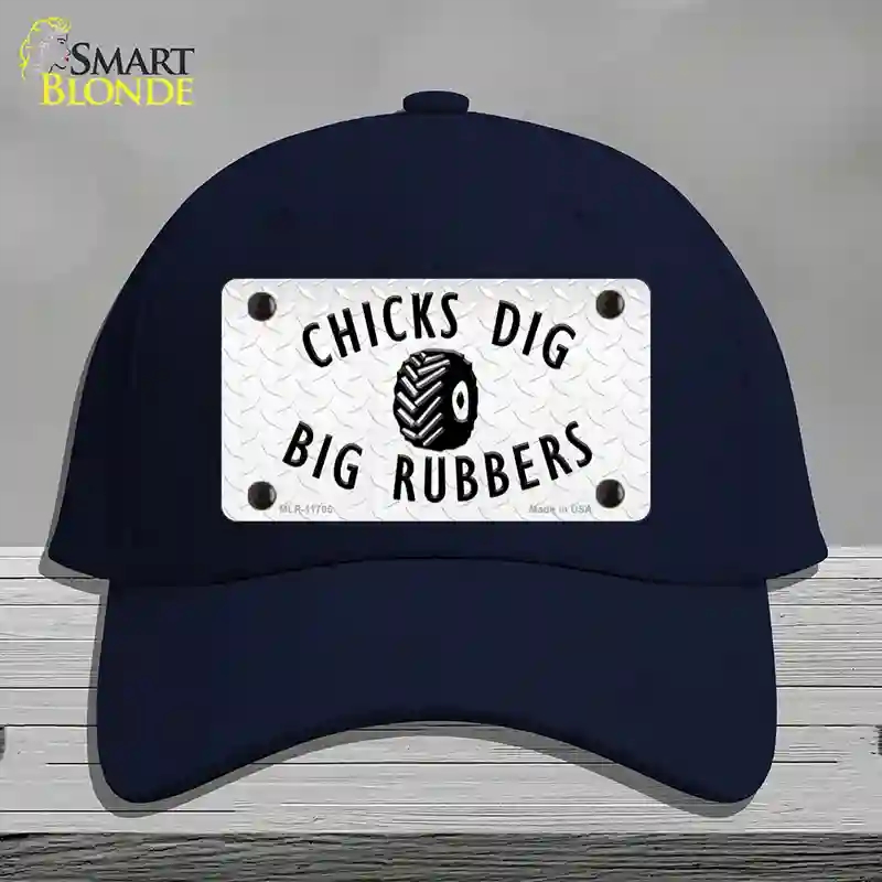 HAT20-MLP-11705 Chicks Dig Big Rubbers Novelty License Plate Hat, Cotton - Navy