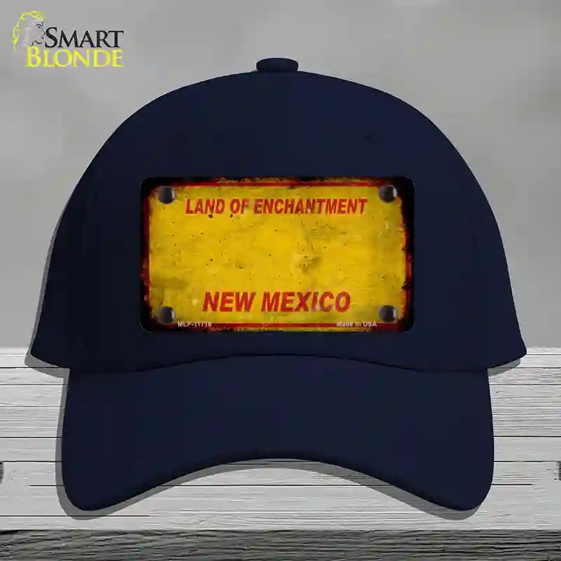 HAT20-MLP-11716   Mexico Rusty Blank Novelty License Plate Hat, Cotton - Navy