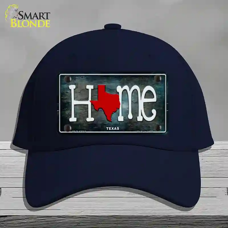 HAT20-MLP-12034 Texas Home State Outline Novelty License Plate Hat, Cotton - Navy