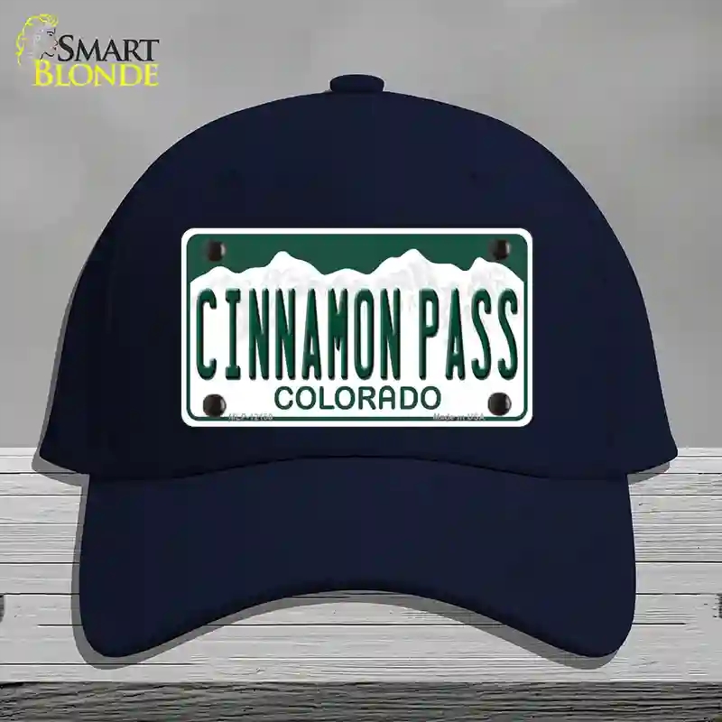 HAT20-MLP-12150 Cinnamon Pass Colorado Novelty License Plate Hat, Cotton - Navy