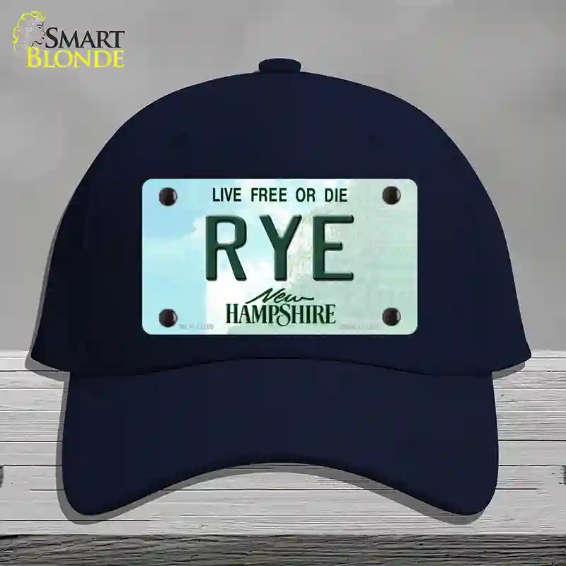 HAT20-MLP-12169 Rye   Hampshire Novelty License Plate Hat, Cotton - Navy