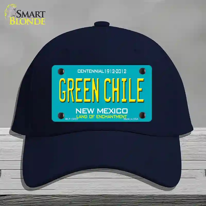 HAT20-MLP-12502 Green Chile   Mexico Novelty License Plate Hat, Cotton - Navy