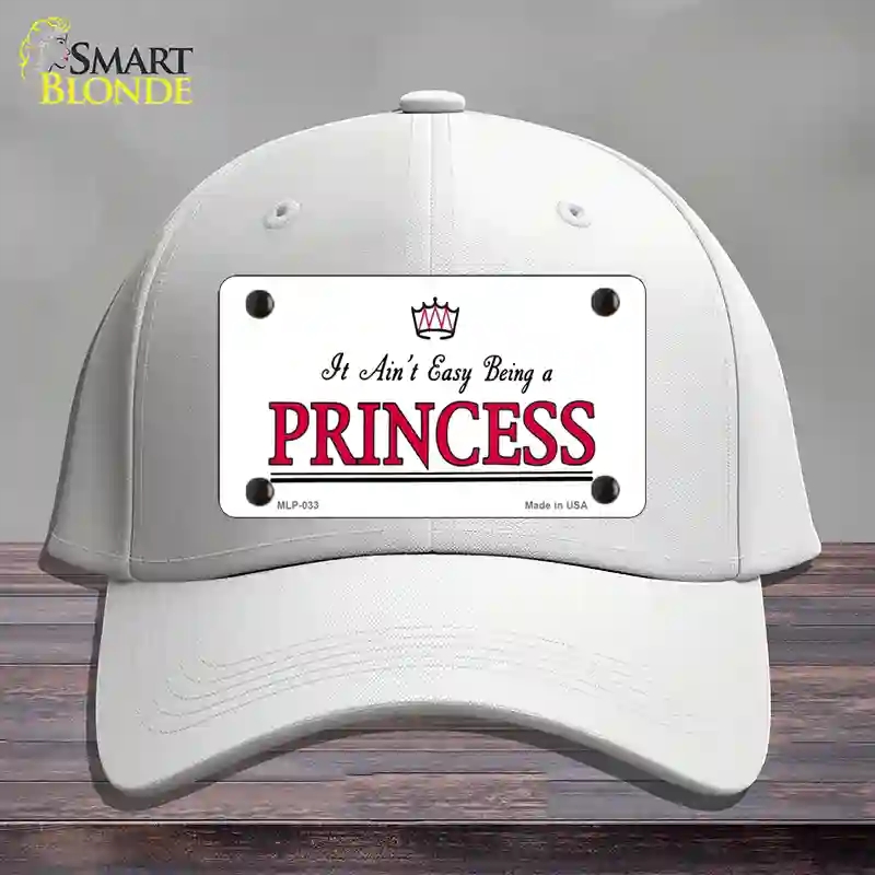HAT21-MLP-033 Easy Being a Princess Novelty License Plate Hat, Cotton - White