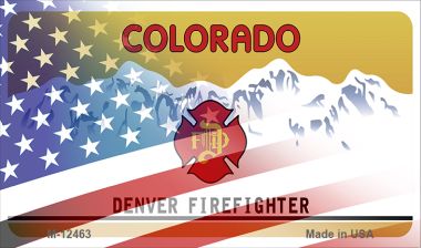 Colorado with American Flag Novelty Metal Magnet M-12463