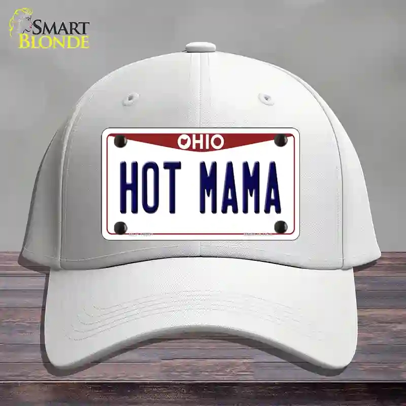 HAT21-MLP-10081 Hot Mama Ohio Novelty License Plate Hat, Cotton - White