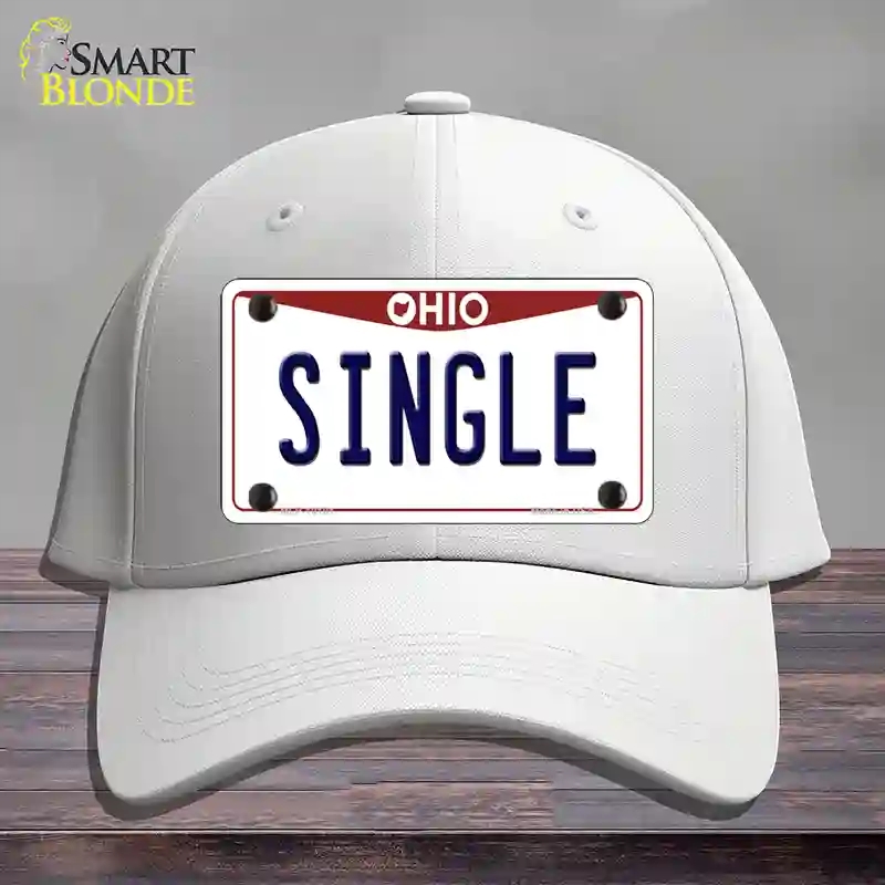 HAT21-MLP-10101 Single Ohio Novelty License Plate Hat, Cotton - White