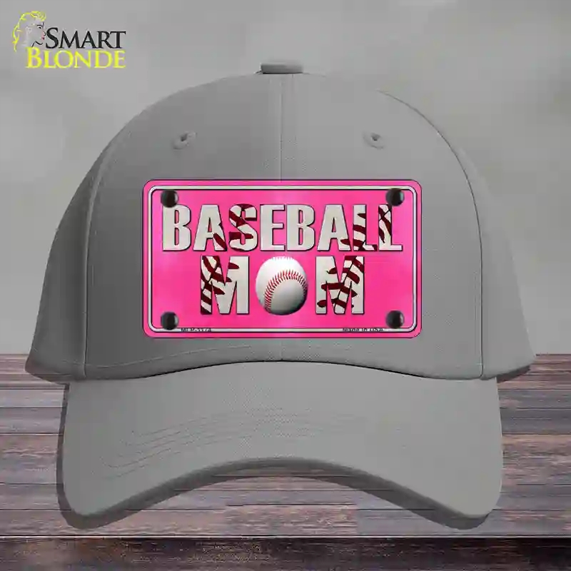 HAT23-MLP-1174 Baseball Mom Novelty License Plate Hat, Cotton - Gray