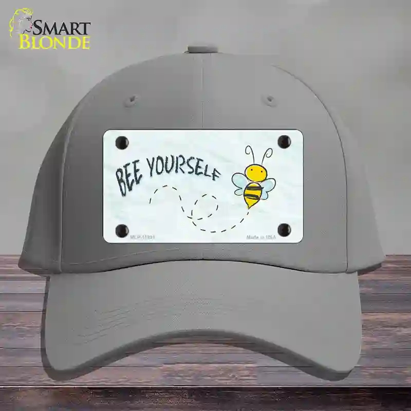 HAT23-MLP-11891 Bee Yourself Novelty License Plate Hat, Cotton - Gray