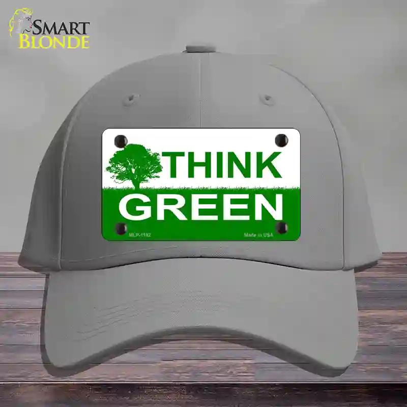 HAT23-MLP-1192 Think Green Novelty License Plate Hat, Cotton - Gray