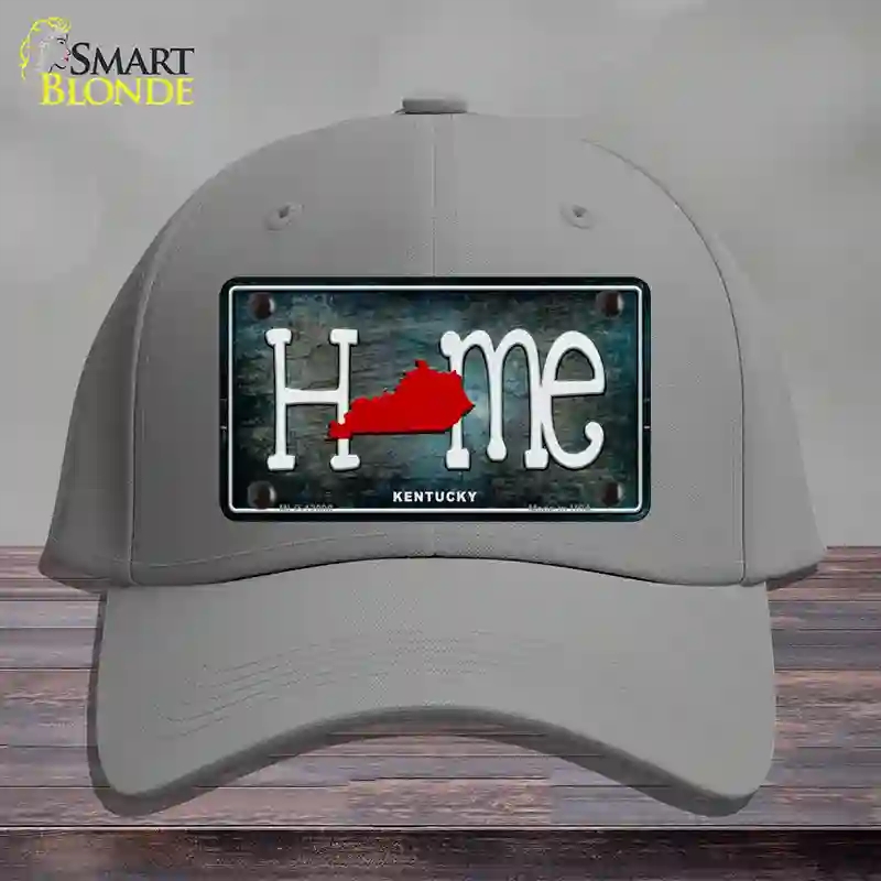 HAT23-MLP-12008 Kentucky Home State Outline Novelty License Plate Hat, Cotton - Gray