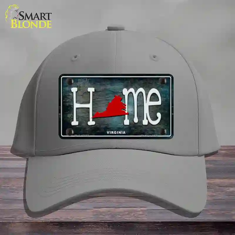 HAT23-MLP-12037 Virginia Home State Outline Novelty License Plate Hat, Cotton - Gray