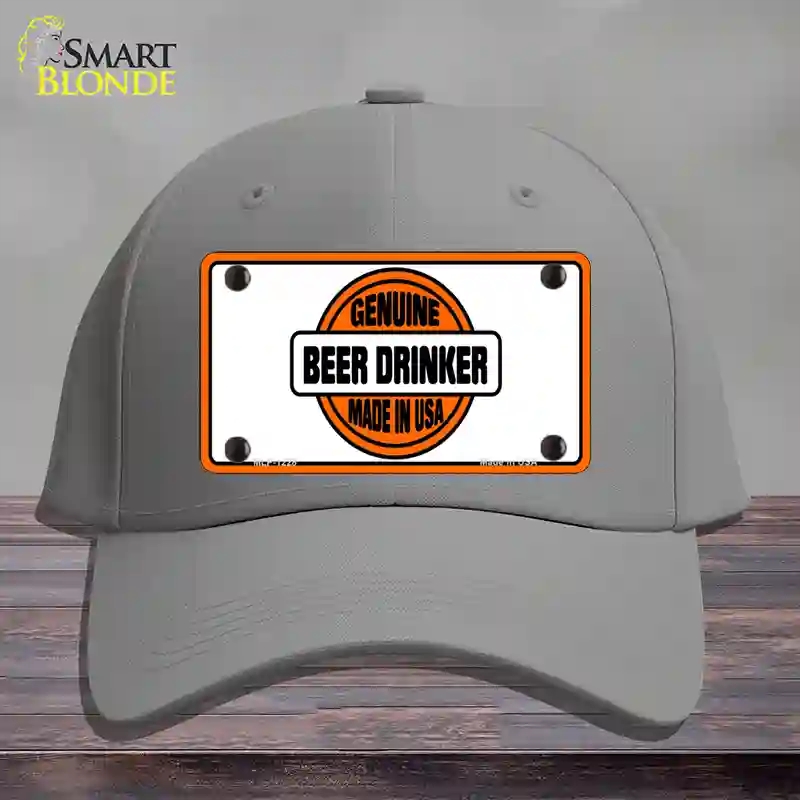 HAT23-MLP-1228 Genuine Beer Drinker Novelty License Plate Hat, Cotton - Gray