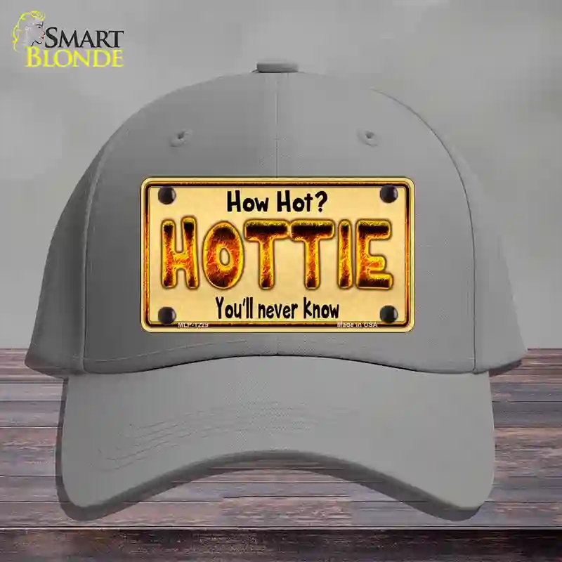 HAT23-MLP-1229 Hottie Know Novelty License Plate Hat, Cotton - Gray
