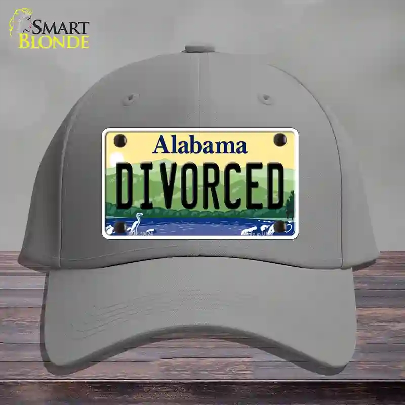 HAT24-MLP-10024 Divorced Alabama Novelty License Plate Hat, Cotton - Gray