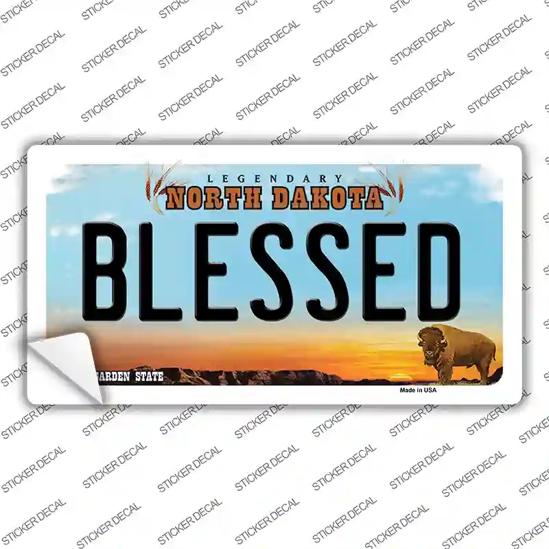 LP-10726s-S Blessed North Dakota Novelty Sticker Decal, Small