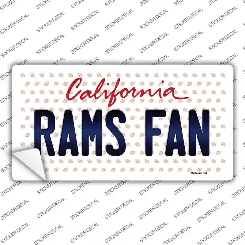 LP-10770s-XL Rams Fan California Novelty Sticker Decal, Extra Large