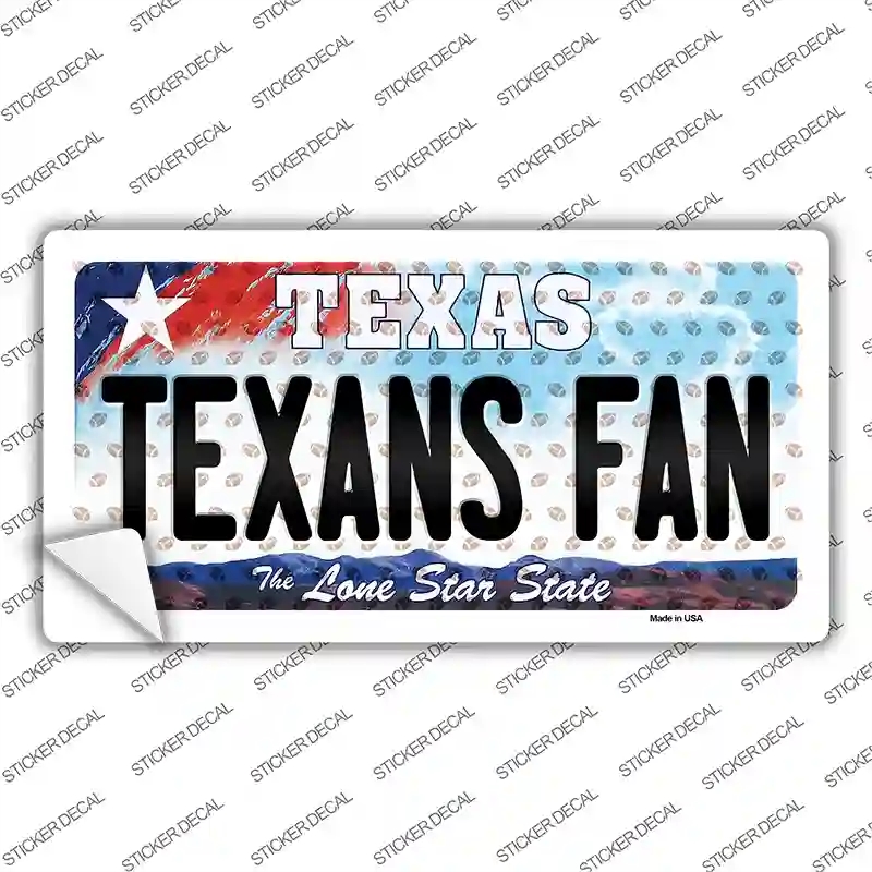 LP-10781s-L Texans Fan Texas Novelty Sticker Decal, Large