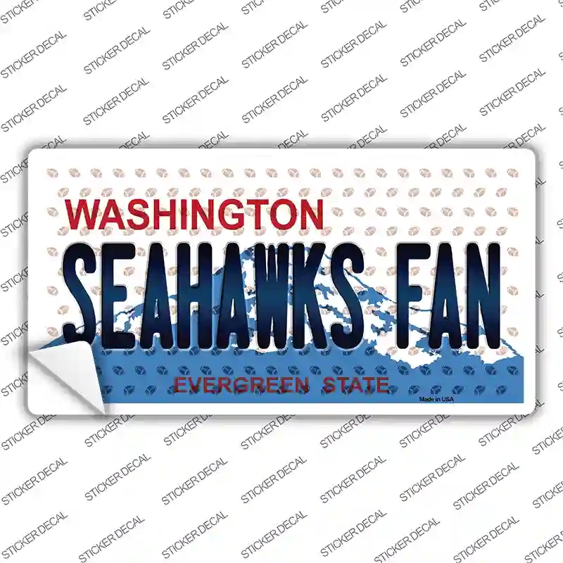 LP-10783s-S Seahawks Fan Washington Novelty Sticker Decal, Small