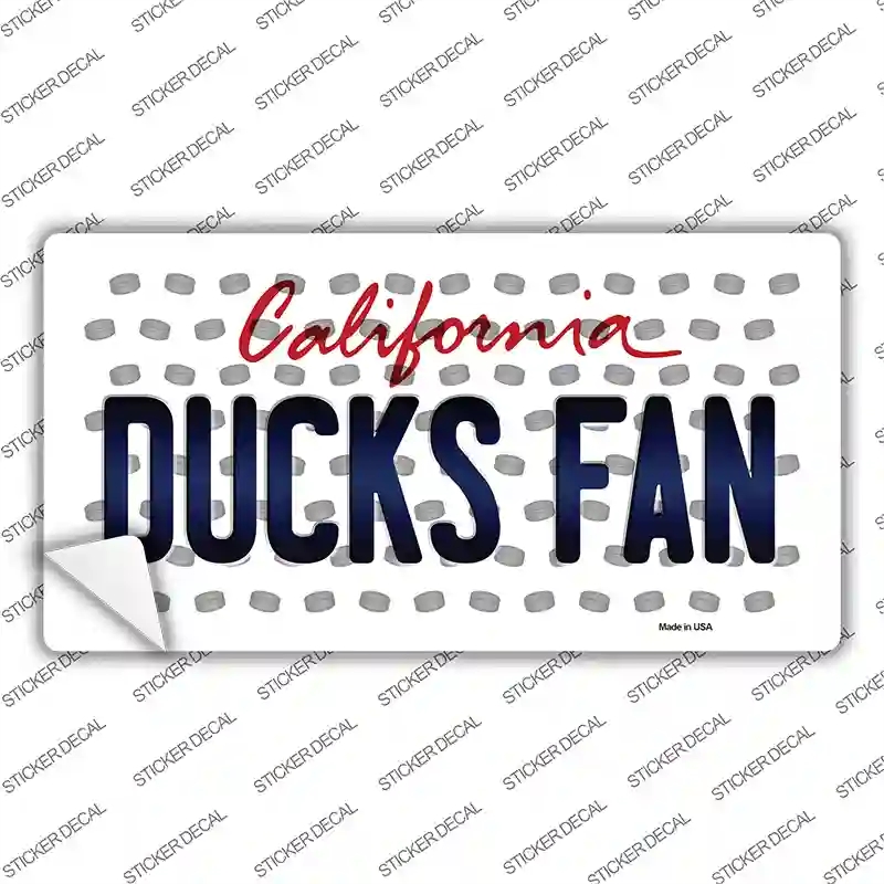 LP-10826s-XL Ducks Fan California Novelty Sticker Decal, Extra Large
