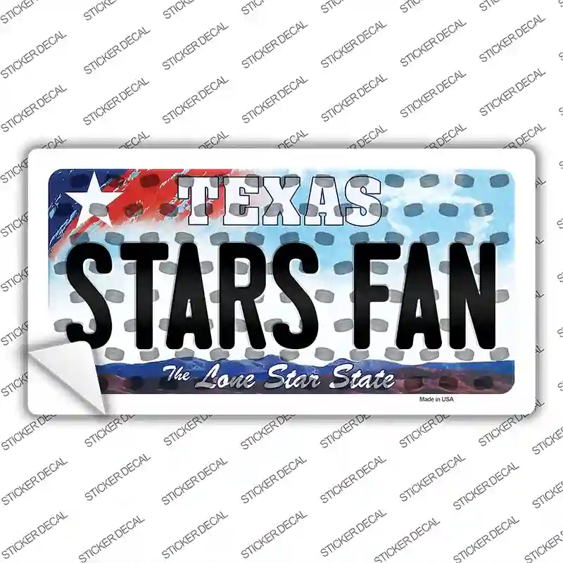 LP-10845s-S Stars Fan Texas Novelty Sticker Decal, Small