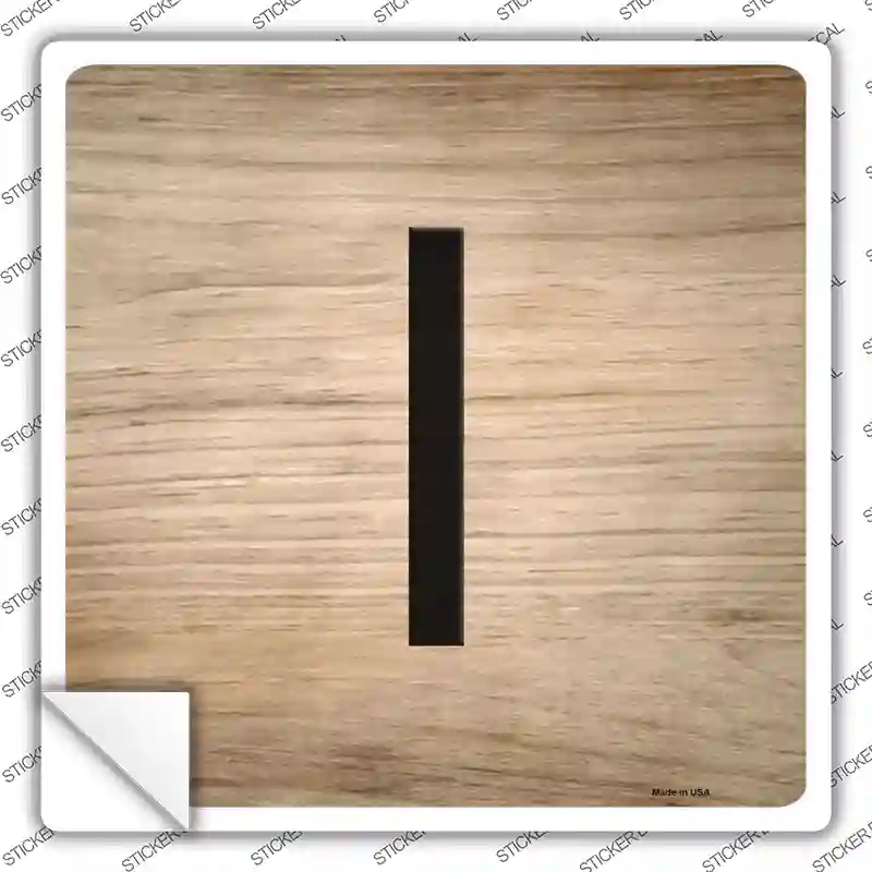 SQ-1111s-L I Letter Tile Novelty Square Sticker Decal, Large