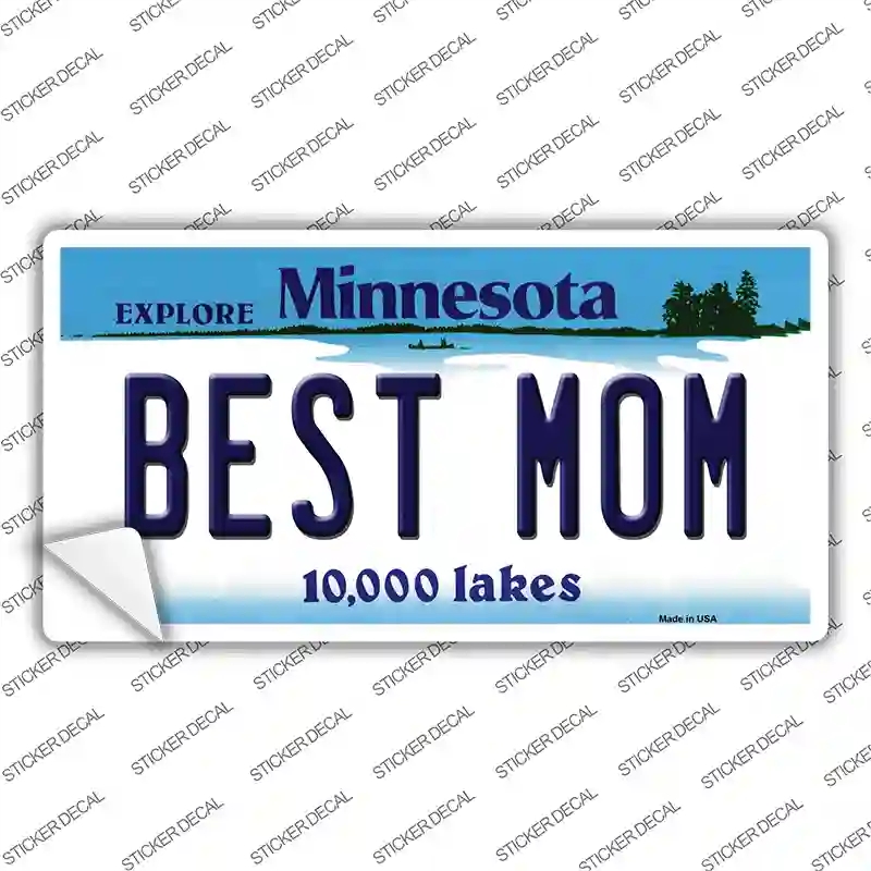 LP-11079s-XL Best Mom Minnesota State Novelty Sticker Decal, Extra Large