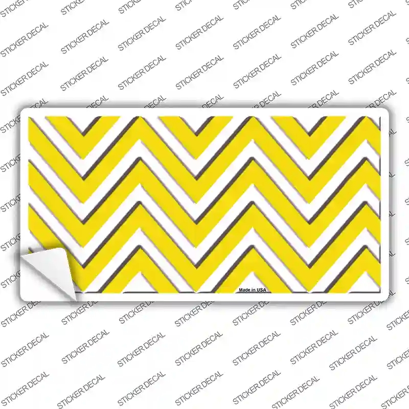 LP-4471s-S Yellow Chevron Novelty Sticker Decal, Small