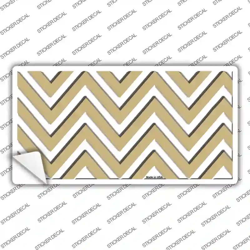 LP-4480s-L Gold Chevron Novelty Sticker Decal, Large