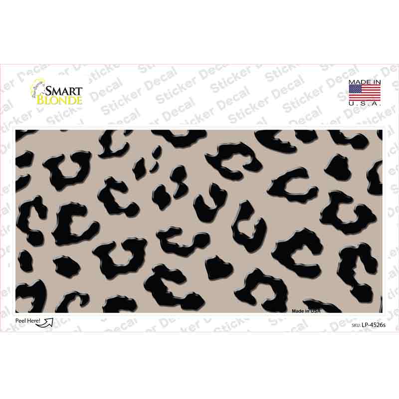 LP-4526s-M Tan Black Cheetah Novelty Sticker Decal, Medium